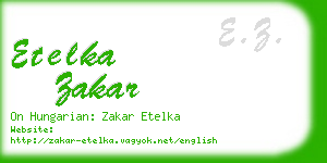 etelka zakar business card